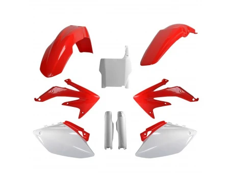 Kit plastice POLISPORT - (FULL KIT) HONDA CRF 450R '07  - Rosu Alb