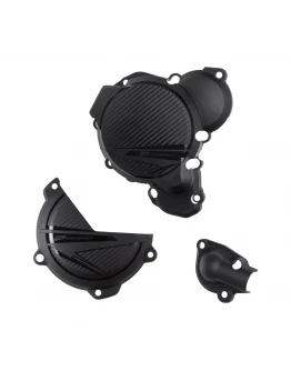 Kit protectii capac ambreiaj/alternator POLISPORT - POMPY WODY KTM EXC/XC-W 250/300 '24 - Negru