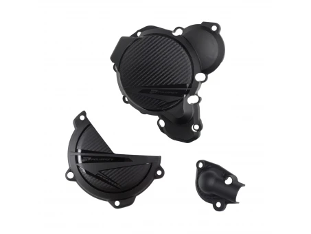 Kit protectii capac ambreiaj/alternator POLISPORT - POMPY WODY KTM EXC/XC-W 250/300 '24 - Negru