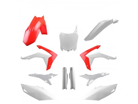 Kit plastice POLISPORT - (FULL KIT) HONDA CRF 250R '14-'17; CRF 450R '13-'16  - Alb Rosu