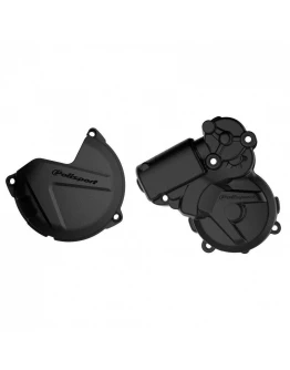 Kit protectii capac ambreiaj/alternator POLISPORT - KTM EXC/XCW 250/300, Husqvarna TE 250/350 `13-16 - Negru
