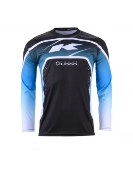 Tricou Cross/Enduro KENNY RACING Track FOCUS - Negru,Alb,Albastru