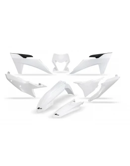 Kit complet plastice UFO KTM EXC 150 / 250 / 300 TBI '24, EXC-F 250 / 350 / 450 / 500 '24 culoare Alb