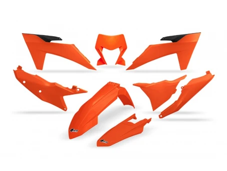 Kit complet plastice UFO KTM EXC 150 / 250 / 300 TBI 24, EXC-F 250 / 350 / 450 / 500 24 culoare Portocaliu | KTKIT530127