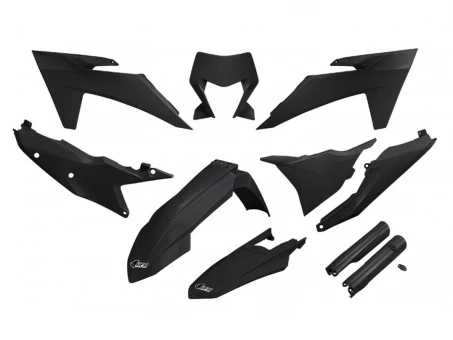 Kit complet plastice UFO (FULL KIT) KTM EXC 150 / 250 / 300 TBI 24, EXC-F 250 / 350 / 450 / 500 24 culoare Negru | KTKIT530F001