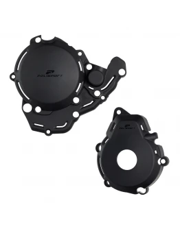 Kit protectii capac ambreiaj/alternator POLISPORT - POMPY WODY KTM EXC-F 250/350 '24 - Negru