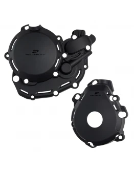 Kit protectii capac ambreiaj/alternator POLISPORT - POMPY WODY KTM EXC-F 450/500 '24; XCF-W 450 '24 - Negru
