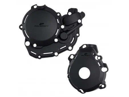 Kit protectii capac ambreiaj/alternator POLISPORT - POMPY WODY KTM EXC-F 450/500 '24; XCF-W 450 '24 - Negru