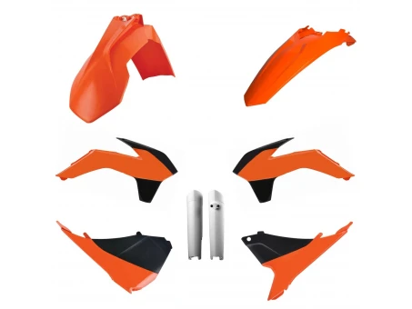 Kit plastice POLISPORT - (FULL KIT) KTM EXC/EXC-F '14-'15 - Portocaliu Negru Alb