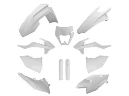 Kit plastice POLISPORT - (FULL KIT) KTM EXC/EXC-F TPI '17-'19 - Alb