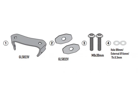 Kit montare suport lateral TK267 KAPPA - KLO5145MK I KLO5145CAM BMW F 900 GS 24 | 5145KITK
