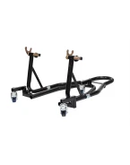 Stander moto spate (cu roti) Biketec - Negru | BT0078