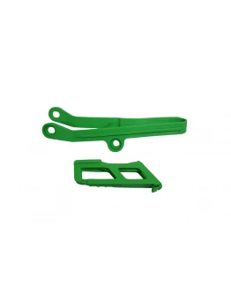 Set patina si ghidaj lant UFO KAWASAKI KXF 450 '24, culoare Verde (KA04767026,KA04766026)