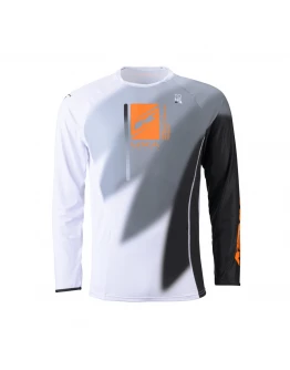 Tricou Kenny Racing Cross/Enduro Model Titanium Premium - Alb,Gri,Portocaliu