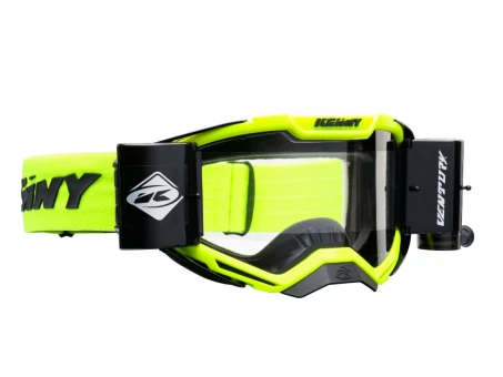 Ochelari Kenny Racing Roll-Off Ventury Model - Negru/Galben fluo
