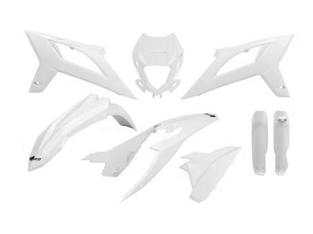 Kit complet plastice UFO (FULL KIT) BETA RR 125 / 250 / 300 / 350 / 400 / 450 20-22 culoare Alb | BEKIT800F043