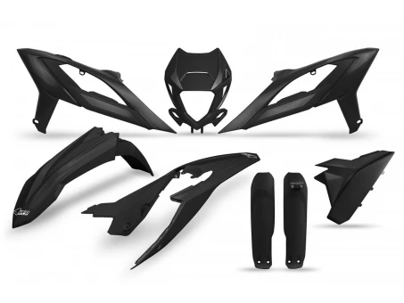 Kit complet plastice UFO (FULL KIT) BETA RR 125 / 250 / 300 / 350 / 400 / 450 23-24 culoare Negru | BEKIT801F001