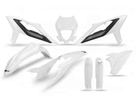 Kit complet plastice UFO (FULL KIT) BETA RR 125 / 250 / 300 / 350 / 400 / 450 23-24 culoare Alb | BEKIT801F043