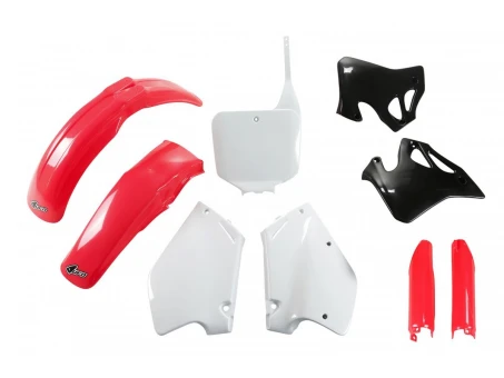 Kit complet plastice UFO (FULL KIT) HONDA CR 125 95-97, CR 250 95-96 culoare OEM (Rosu/Alb/Negru) (HO095E999) | HOKIT095F999