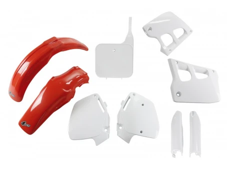 Kit complet plastice UFO (FULL KIT) HONDA CR 125 91-92, CR 250 90-91, culoare OEM (Rosu/Alb) (HO097E999) | HOKIT097F999