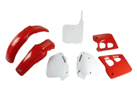 Kit complet plastice UFO (FULL KIT) HONDA CR 125 91-92, CR 250 90-91, culoare OEM 90 (Rosu/Alb) (HO097E999K) | HOKIT097F999K
