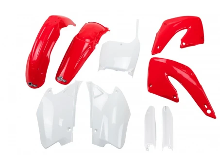 Kit complet plastice UFO (FULL KIT) HONDA CR 125/250 00-01 culoare OEM (Rosu/Alb) (HO100E999) | HOKIT100F999