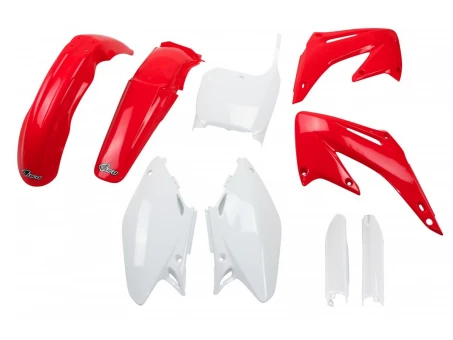 Kit complet plastice UFO (FULL KIT) HONDA CR 125/250 02-03 culoare OEM (Rosu/Alb) (HO101E999) | HOKIT101F999