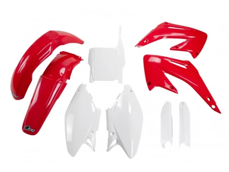 Kit complet plastice UFO (FULL KIT) HONDA CR 125/250 04-07 culoare OEM (Rosu/Alb) (HO103E999) | HOKIT103F999