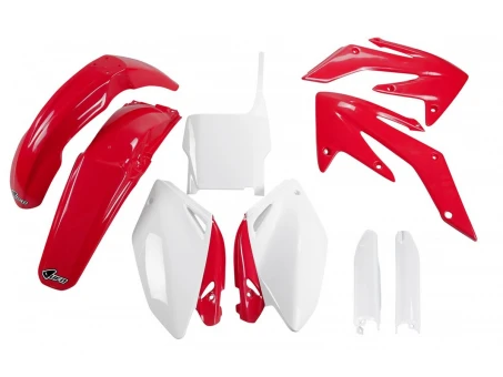 Kit complet plastice UFO (FULL KIT) HONDA CRF 250R 04-05 culoare OEM (Rosu/Alb) (HO104E999) | HOKIT104F999