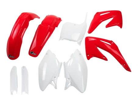 Kit complet plastice UFO (FULL KIT) HONDA CRF 450 R 02-03 culoare OEM (Rosu/Alb) (HO106E999) | HOKIT106F999