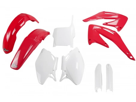 Kit complet plastice UFO (FULL KIT) HONDA CRF 450 R 04 culoare OEM (Rosu/Alb) (HO107E999) | HOKIT107F999