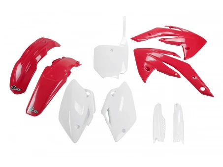 Kit complet plastice UFO (FULL KIT) HONDA CRF 150 07-17 culoare OEM (Rosu/Alb) (HO111E999) | HOKIT111F999