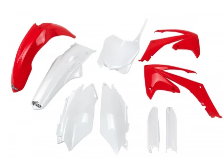 Kit complet plastice UFO (FULL KIT) HONDA CRF 250R 11-13, CRF 450R 11-12 culoare OEM (Rosu/Alb) (HO114E999) | HOKIT114F999
