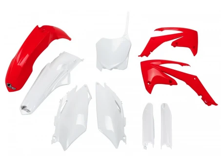 Kit complet plastice UFO (FULL KIT) HONDA CRF 250R 11-13, CRF 450R 11-12 culoare OEM (Rosu/Alb) (HO115E999) | HOKIT115F999