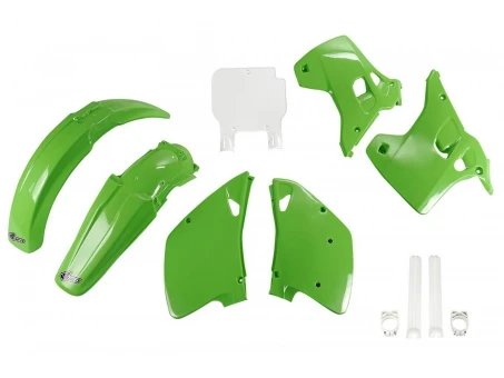 Kit complet plastice UFO (FULL KIT) KAWASAKI KX 125 / 250 93 culoare OEM (Verde/Alb) (KA194E999) | KAKIT194F999