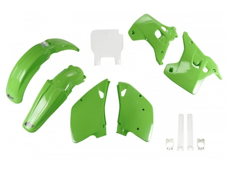 Kit complet plastice UFO (FULL KIT) KAWASAKI KX 125 / 250 92 culoare OEM (Verde/Alb) (KA195E999) | KAKIT195F999