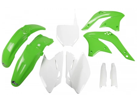 Kit complet plastice UFO (FULL KIT) KAWASAKI KXF 450 08 culoare OEM (Verde/ Alb) (KA211E999) | KAKIT211F999