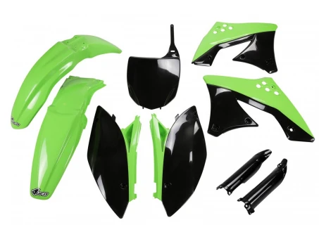 Kit complet plastice UFO (FULL KIT) KAWASAKI KXF 250 09- 12 culoare OEM (Verde/Negru) (KA212E999) | KAKIT212F999