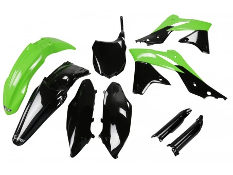 Kit complet plastice UFO (FULL KIT) KAWASAKI KXF 250 13 culoare OEM (Verde/Negru) (KA219E999) | KAKIT219F999
