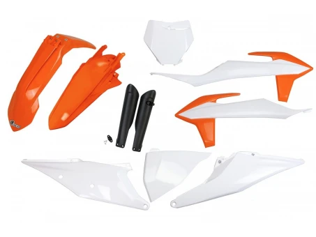 Kit complet plastice UFO (FULL KIT) KTM SX 125/150/250 19-22, SXF (SX-F) 250/350/450 19-22 culoare OEM 21 (Alb/Portocaliu) | KTKIT522F999K