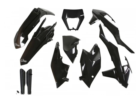 Kit complet plastice UFO (FULL KIT) KTM EXC/EXC-F TPI 17-19 Z culoare Negru (KT523E001) | KTKIT523F001