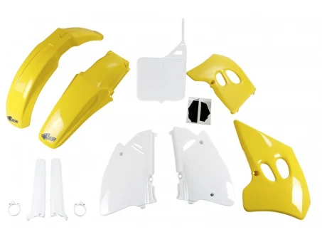 Kit complet plastice UFO (FULL KIT) SUZUKI RM 125 94-95, RM 250 94-95 culoare OEM (Galben/Alb) (SU394E999) | SUKIT394F999