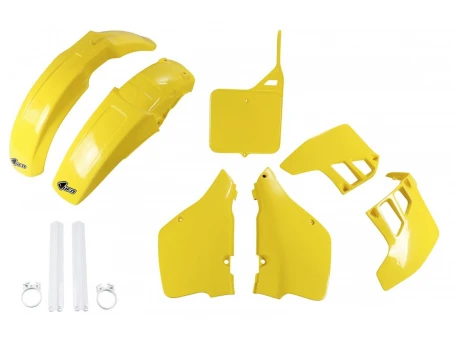 Kit complet plastice UFO (FULL KIT) SUZUKI RM 125 89-91 culoare OEM (Galben) (SU399E999) | SUKIT399F999