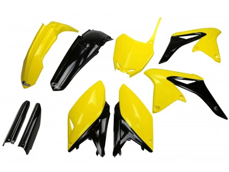Kit complet plastice UFO (FULL KIT) SUZUKI RMZ 250 10-18 culoare OEM 14-16 (Galben/Negru) (SU416E999) | SUKIT416F999