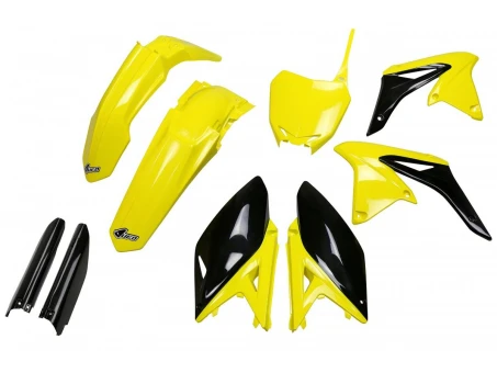 Kit complet plastice UFO (FULL KIT) SUZUKI RMZ 250 10-18 culoare OEM 17 (Galben/Negru) (SU416E999K) | SUKIT416F999K