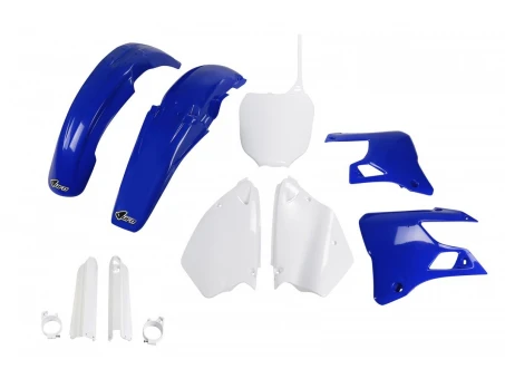 Kit complet plastice UFO (FULL KIT) YAMAHA YZ 125 00-01, YZ 250 00-01 culoare OEM (Alb/Albastru) (YA300E999) | YAKIT300F999