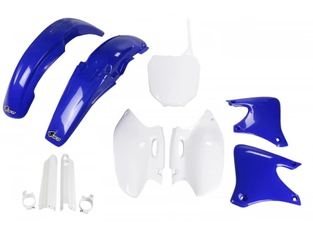 Kit complet plastice UFO (FULL KIT) YAMAHA YZF 250 01-02 culoare OEM (Alb/Albastru) (YA303E999) | YAKIT303F999