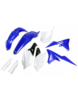 Kit complet plastice UFO (FULL KIT) YAMAHA YZF 250 '14-'18, YZF 450 '14-'17 culoare OEM '18 (Albastru/Alb/Negru) (YA318E999K)