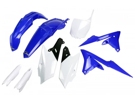 Kit complet plastice UFO (FULL KIT) YAMAHA YZF 250 14-18, YZF 450 14-17 culoare OEM 18 (Albastru/Alb/Negru) (YA318E999K) | YAKIT318F999K
