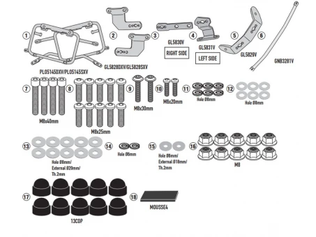 Suport pentru genti cutii laterale KAPPA - MONOKEY CAM SIDE BMW F 900 GS 24- compatibil cu KFR KFORCE ALU | KLO5145CAM